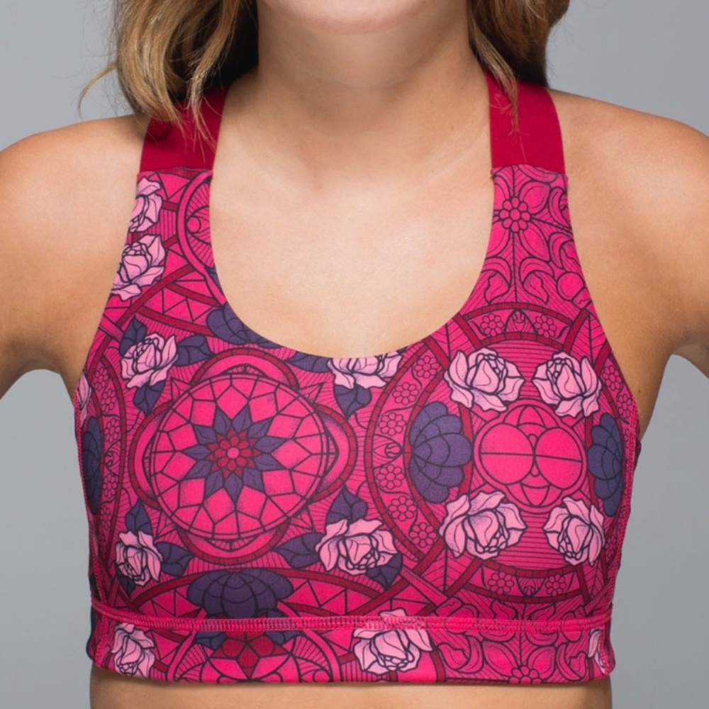 Lululemon All Sport Bra – Prisma Multi Guava - Size 8